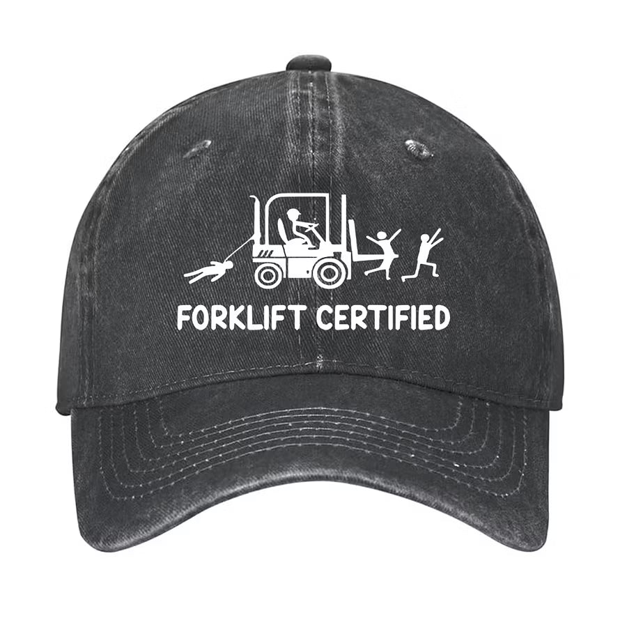 Forklift Certified Funny Warehouse Worker Embroidered Cap