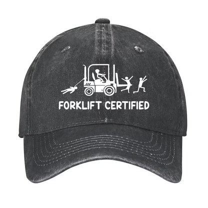 Forklift Certified Funny Warehouse Worker Embroidered Cap