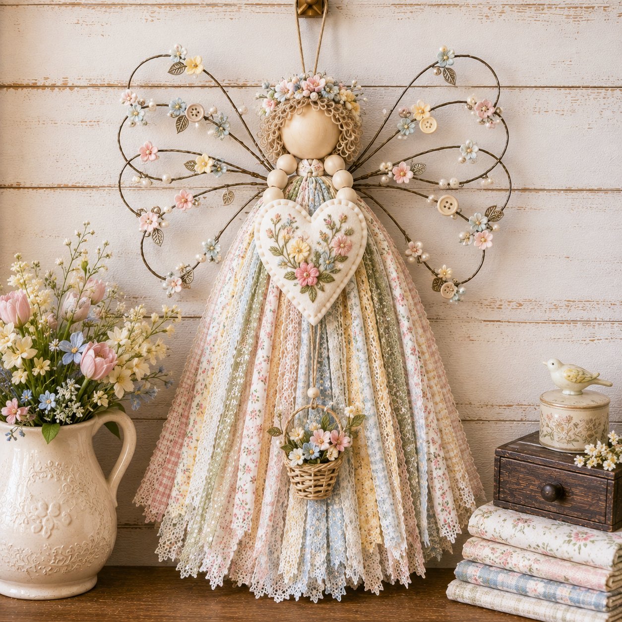 🔥Last Day 49% OFF - 🧵 Angel Fabric Hanging DIY Kit