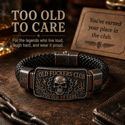 ☠️ Old Fuckers Club & Wild Freedom 🪓 | 2026 Limited Edition Vintage Bracelet - Only 17 Left
