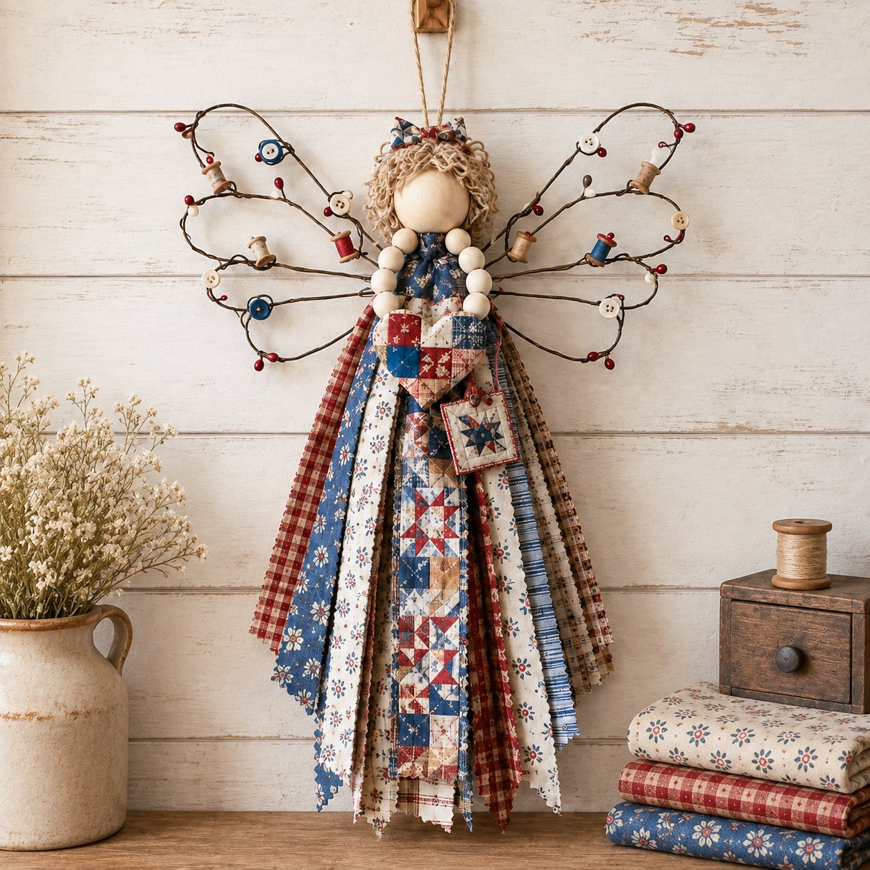 🔥Last Day 49% OFF - 🧵 Angel Fabric Hanging DIY Kit