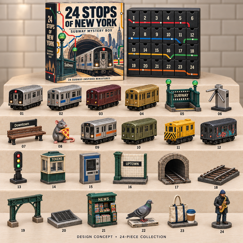 🚇 24 Stops of New York – Subway Mystery Advent Calendar 🗽