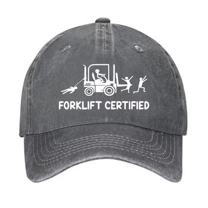 Forklift Certified Funny Warehouse Worker Embroidered Cap