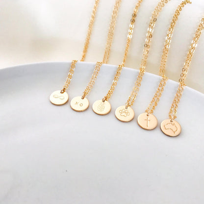 Paw Print Symbol Small Pendant Necklace